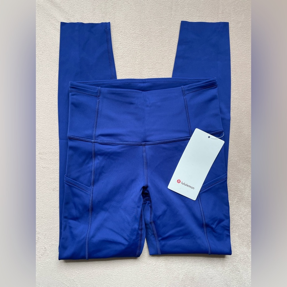 Lululemon Fast and Free HR Tight 25” Sz 4 LARK Larkspur NWT